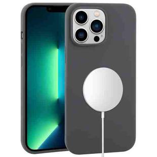 For iPhone 13 Pro Max Liquid Silicone Full Coverage MagSafe Phone Case(Midnight Black)