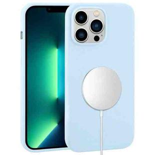 For iPhone 13 Pro Max Liquid Silicone Full Coverage MagSafe Phone Case(Sierra Blue)