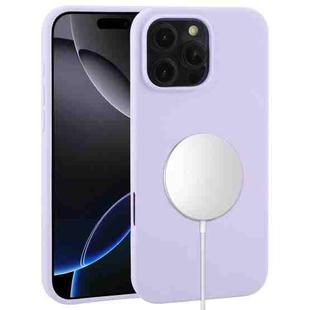 For iPhone 16 Pro Max Liquid Silicone Full Coverage MagSafe Phone Case(Lilac Purple)