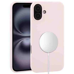 For iPhone 16 Plus Liquid Silicone Full Coverage MagSafe Phone Case(Light Pink)