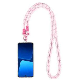 Dopamine Color Double Buckle Twist Rope Long Lanyard(Light Pink)