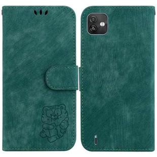 For Wiko Y82 Little Tiger Embossed Leather Phone Case(Green)
