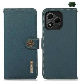 For Honor 400 Lite KHAZNEH Custer Genuine Leather RFID Phone Case(Green)
