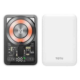 TOTU CPBW-015 Crystal Series 5000mAh Magnetic Fast Charging Power Bank(White)