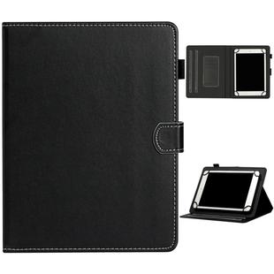 For 8 inch Universal Solid Color Horizontal Flip Leather Case with Card Slots & Holder & Pen Slot(Black)