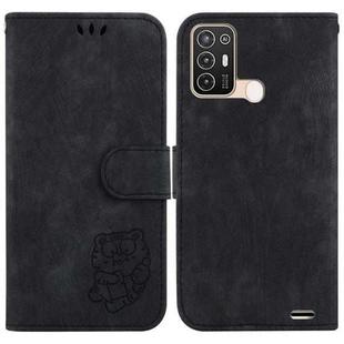 For ZTE Blade A52 Little Tiger Embossed Leather Phone Case(Black)