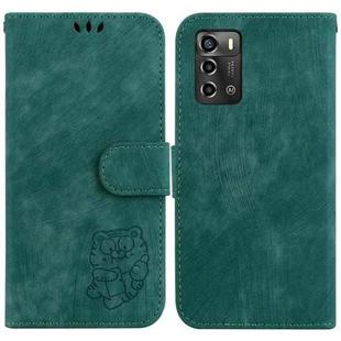 For ZTE Blade A72 / V40 Vita Little Tiger Embossed Leather Phone Case(Green)