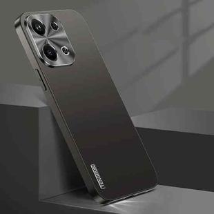 For OPPO Reno9 Streamer Series Micro Frosted Metal Paint PC Phone Case(Black)