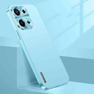 For OPPO Reno9 Streamer Series Micro Frosted Metal Paint PC Phone Case(Sierra Blue)