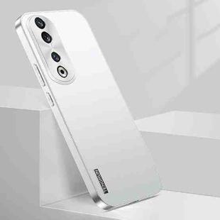 For Honor 90 Pro Streamer Series Micro Frosted Metal Paint PC Phone Case(Silver)