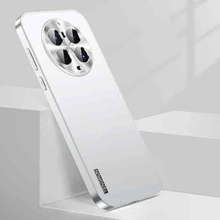 For Huawei Mate 50 Pro Streamer Series Micro Frosted Metal Paint PC Phone Case(Silver)