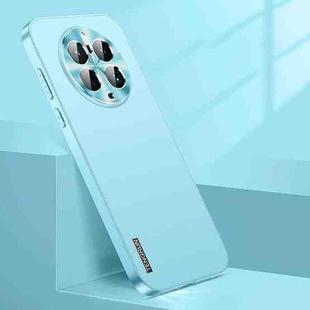 For Huawei Mate 50 Pro Streamer Series Micro Frosted Metal Paint PC Phone Case(Sierra Blue)