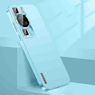 For Huawei P60 Streamer Series Micro Frosted Metal Paint PC Phone Case(Sierra Blue)
