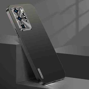 For Huawei P40 Pro Streamer Series Micro Frosted Metal Paint PC Phone Case(Black)