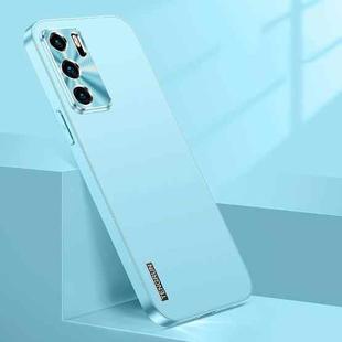 For Huawei P40 Streamer Series Micro Frosted Metal Paint PC Phone Case(Sierra Blue)