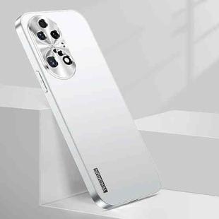 For Huawei P50 Pro Streamer Series Micro Frosted Metal Paint PC Phone Case(Silver)
