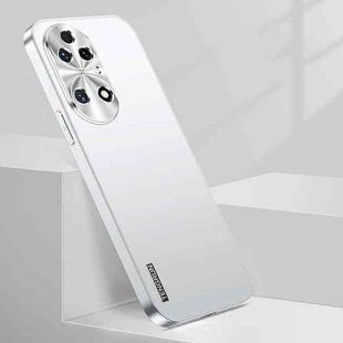 For Huawei P50 Streamer Series Micro Frosted Metal Paint PC Phone Case(Silver)