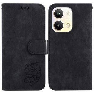 For OPPO Reno9 Pro Little Tiger Embossed Leather Phone Case(Black)