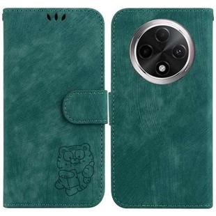 For OPPO A3 Pro 5G Little Tiger Embossed Leather Phone Case(Green)