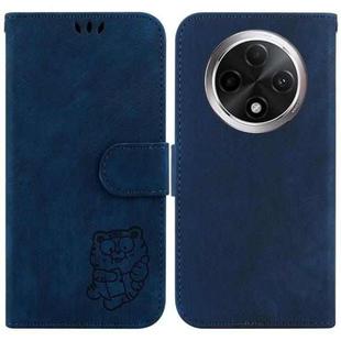 For OPPO A3 Pro 5G Little Tiger Embossed Leather Phone Case(Dark Blue)