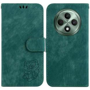 For OPPO Reno12 F 5G Little Tiger Embossed Leather Phone Case(Green)