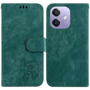 For OPPO A5x 5G / A3 4G / 5G / A3x 4G / 5G Little Tiger Embossed Leather Phone Case(Green)