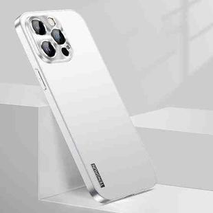 For iPhone 14 Pro Streamer Series Micro Frosted Metal Paint PC Phone Case(Silver)