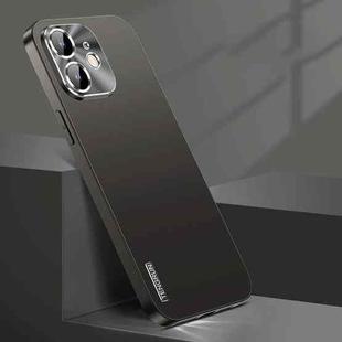 For iPhone 12 Streamer Series Micro Frosted Metal Paint PC Phone Case(Black)