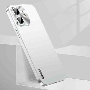 For iPhone 12 Streamer Series Micro Frosted Metal Paint PC Phone Case(Silver)
