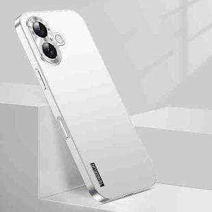 For iPhone 16 Plus Streamer Series Micro Frosted Metal Paint PC Phone Case(Silver)