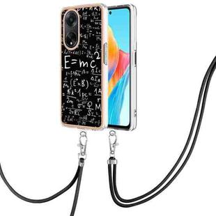 For OPPO A98 Electroplating Dual-side IMD Phone Case with Lanyard(Equation)