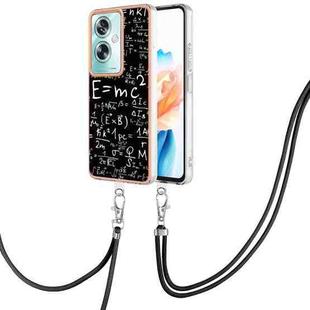 For OPPO A79 5G Global Electroplating Dual-side IMD Phone Case with Lanyard(Equation)