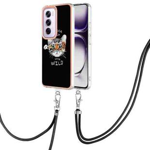 For OPPO Reno12 Pro Global Electroplating Dual-side IMD Phone Case with Lanyard(Natural Growth)