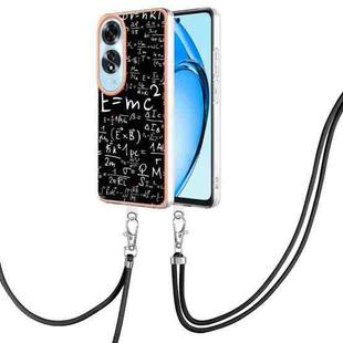 For OPPO A60 Electroplating Dual-side IMD Phone Case with Lanyard(Equation)