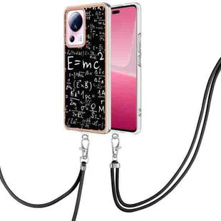 For Xiaomi 13 Lite 5G Electroplating Dual-side IMD Phone Case with Lanyard(Equation)