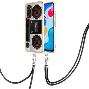 For Xiaomi Redmi Note 11s / Note 11 4G Electroplating Dual-side IMD Phone Case with Lanyard(Retro Radio)