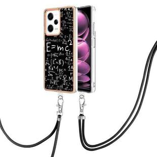 For Xiaomi Redmi Note 12 Pro 5G Global Electroplating Dual-side IMD Phone Case with Lanyard(Equation)