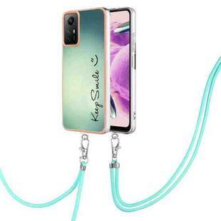 For Xiaomi Redmi Note 12S 4G Electroplating Dual-side IMD Phone Case with Lanyard(Smile)