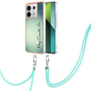 For Xiaomi Redmi Note 13 Pro 5G Global Electroplating Dual-side IMD Phone Case with Lanyard(Smile)