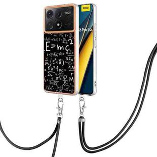 For Xiaomi Redmi K70E Electroplating Dual-side IMD Phone Case with Lanyard(Equation)