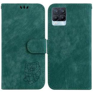 For Realme 8 / 8 Pro Little Tiger Embossed Leather Phone Case(Green)