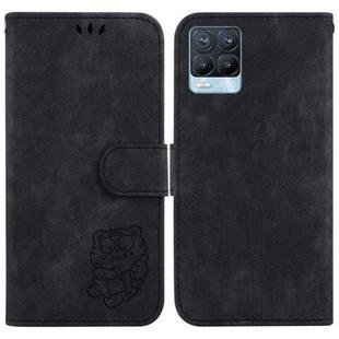 For Realme 8 / 8 Pro Little Tiger Embossed Leather Phone Case(Black)