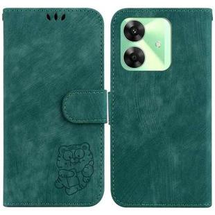 For Realme C61 / C63 / Note 60 Little Tiger Embossed Leather Phone Case(Green)