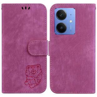For Realme Neo7 SE Little Tiger Embossed Leather Phone Case(Rose Red)