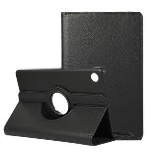 For Huawei MatePad T8 / C3 8 inch Litchi Texture Horizontal Flip 360 Degrees Rotation Leather Case with Holder(Black)
