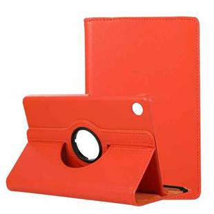 For Huawei MatePad T8 / C3 8 inch Litchi Texture Horizontal Flip 360 Degrees Rotation Leather Case with Holder(Orange)