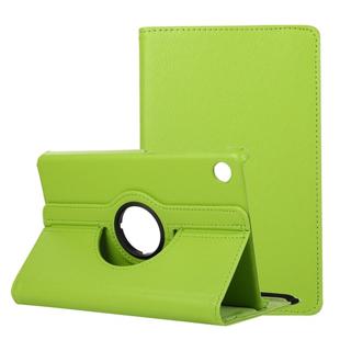 For Huawei MatePad T8 / C3 8 inch Litchi Texture Horizontal Flip 360 Degrees Rotation Leather Case with Holder(Green)