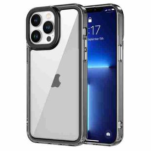 For iPhone 13 Pro Max Transparent Acrylic + TPU Shockproof Phone Case(Transparent Black)