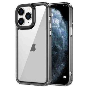 For iPhone 11 Pro Max Transparent Acrylic + TPU Shockproof Phone Case(Transparent Black)