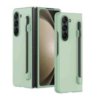 For Samsung Galaxy Z Fold5 Skin Feel PC Phone Case with Pen Slots, Not Included Pen(Mint Green)